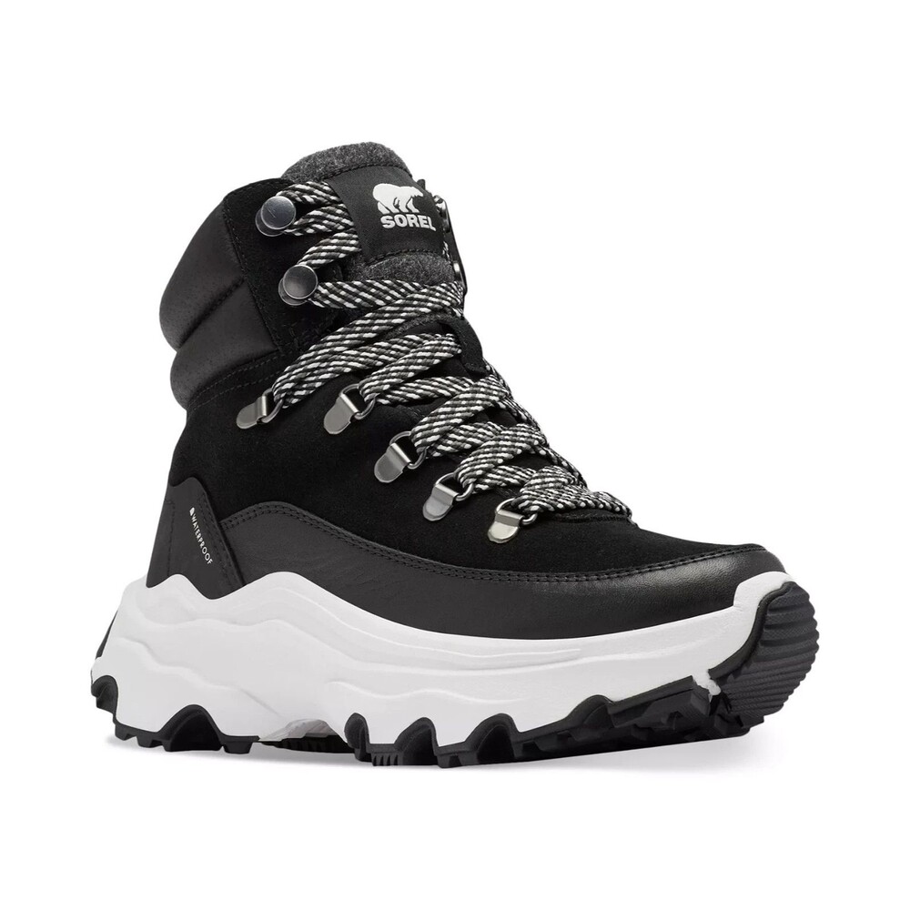 SOREL Kinetic Impact Conquest Plus Waterproof Boots Black Sea Salt Women’s 7 NEW